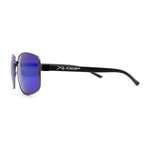 Xloop Sport Rectangle Metal Rim Color Mirror Officer Sunglasses