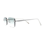 Classic Rimless Narrow Rectangle Metal Rim 90s Pimp Sunglasses