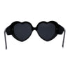 Womens Oversize Iconic Thick Plastic Arm Heart Sunglasses