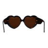 Womens Oversize Iconic Thick Plastic Arm Heart Sunglasses