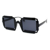 Runway Razor Blade Shape Plastic Narrow Rectangle Sunglasses