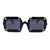 Runway Razor Blade Shape Plastic Narrow Rectangle Sunglasses