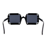 Runway Razor Blade Shape Plastic Narrow Rectangle Sunglasses