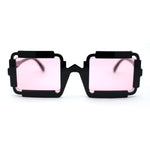 Runway Razor Blade Shape Plastic Narrow Rectangle Sunglasses