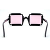 Runway Razor Blade Shape Plastic Narrow Rectangle Sunglasses