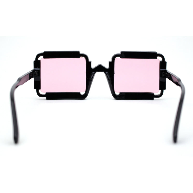 Runway Razor Blade Shape Plastic Narrow Rectangle Sunglasses