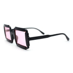 Runway Razor Blade Shape Plastic Narrow Rectangle Sunglasses