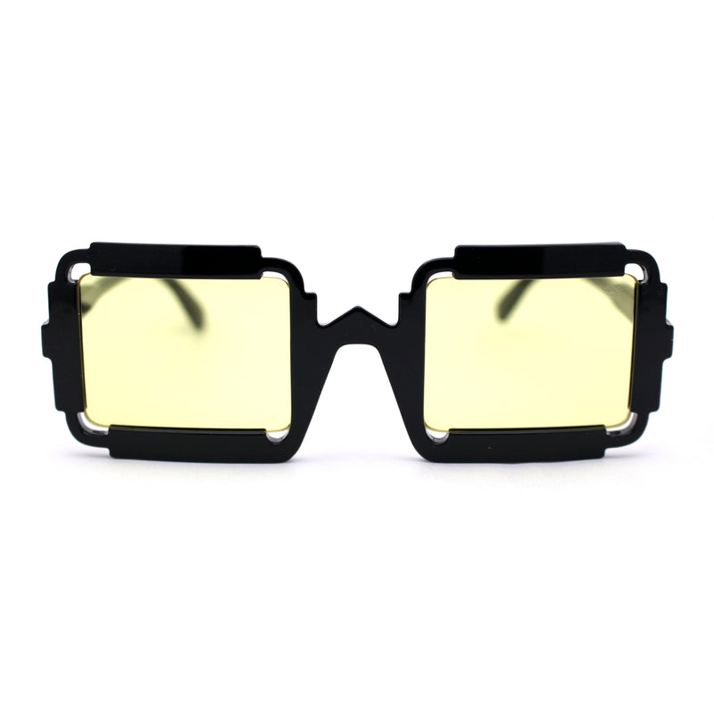 Runway Razor Blade Shape Plastic Narrow Rectangle Sunglasses