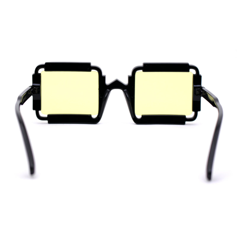 Runway Razor Blade Shape Plastic Narrow Rectangle Sunglasses