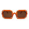 Runway Razor Blade Shape Plastic Narrow Rectangle Sunglasses