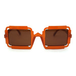 Runway Razor Blade Shape Plastic Narrow Rectangle Sunglasses