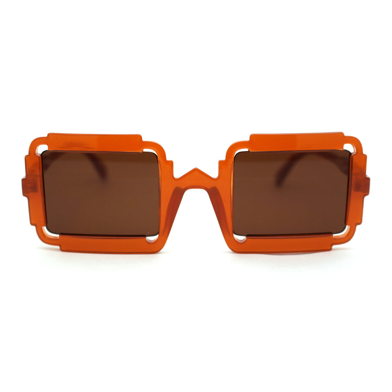 Runway Razor Blade Shape Plastic Narrow Rectangle Sunglasses