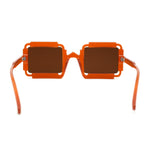 Runway Razor Blade Shape Plastic Narrow Rectangle Sunglasses