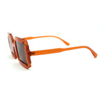 Runway Razor Blade Shape Plastic Narrow Rectangle Sunglasses