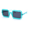 Runway Razor Blade Shape Plastic Narrow Rectangle Sunglasses