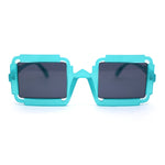 Runway Razor Blade Shape Plastic Narrow Rectangle Sunglasses