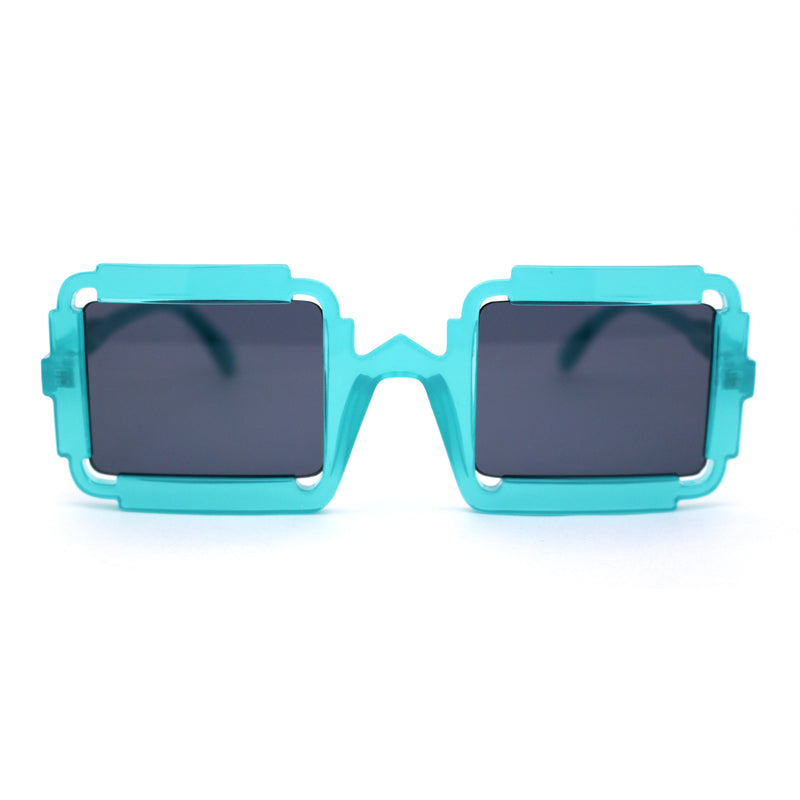 Runway Razor Blade Shape Plastic Narrow Rectangle Sunglasses