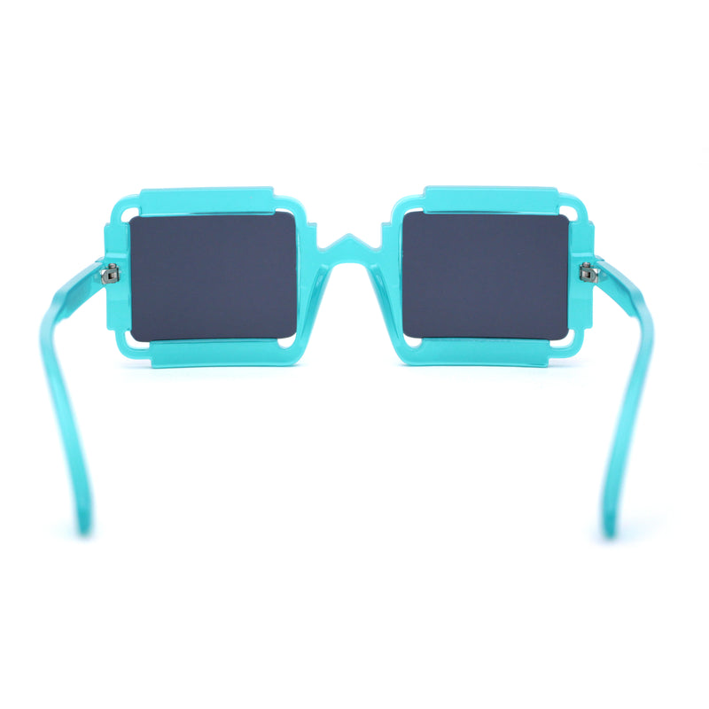 Runway Razor Blade Shape Plastic Narrow Rectangle Sunglasses