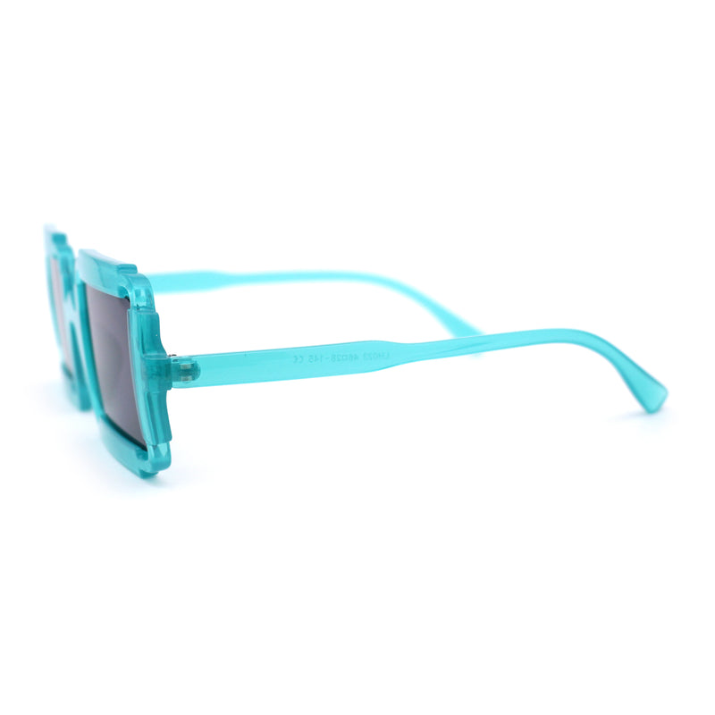 Runway Razor Blade Shape Plastic Narrow Rectangle Sunglasses