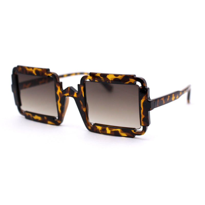 Runway Razor Blade Shape Plastic Narrow Rectangle Sunglasses