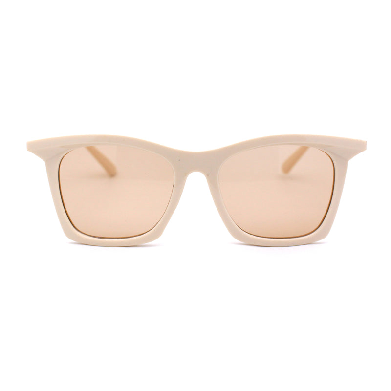 Womens Folded Horn Rim Tip Rectangle Fashion Sunglasses