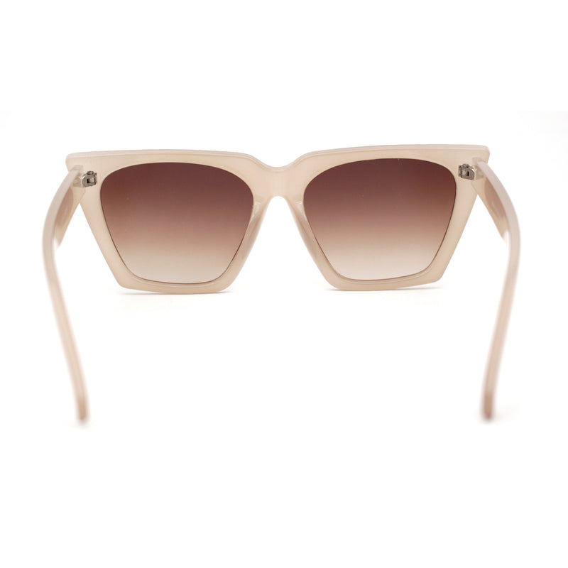 Womens Squared Rectangular Cat Eye Gothic Plastic Sunglasses