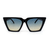 Womens Squared Rectangular Cat Eye Gothic Plastic Sunglasses