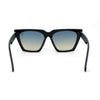 Womens Squared Rectangular Cat Eye Gothic Plastic Sunglasses