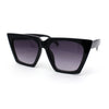 Womens Squared Rectangular Cat Eye Gothic Plastic Sunglasses