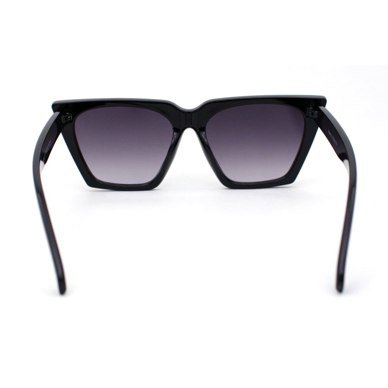 Womens Squared Rectangular Cat Eye Gothic Plastic Sunglasses