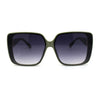 Womens Minimal 90s Designer Rectangle Butterfly Diva Sunglasses