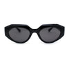 Womens Mod Beveled Frame Narrow Cat Eye Plastic Sunglasses