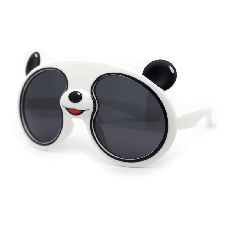 Kid Child Size Panda Soft Flexible Plastic Racer Sunglasses