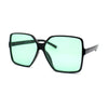 Womens Pop Color Lens Oversize Thin Plastic Butterfly Sunglasses