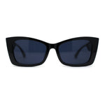 Womens Squared Gothic Cat Eye Mod Plastic Sunglasses