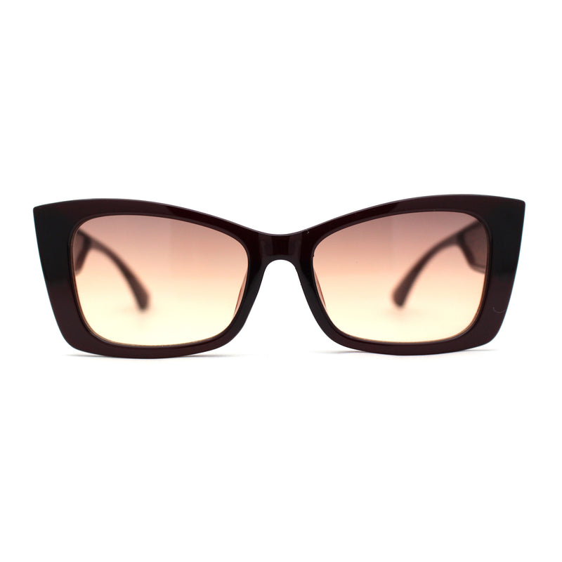 Womens Squared Gothic Cat Eye Mod Plastic Sunglasses