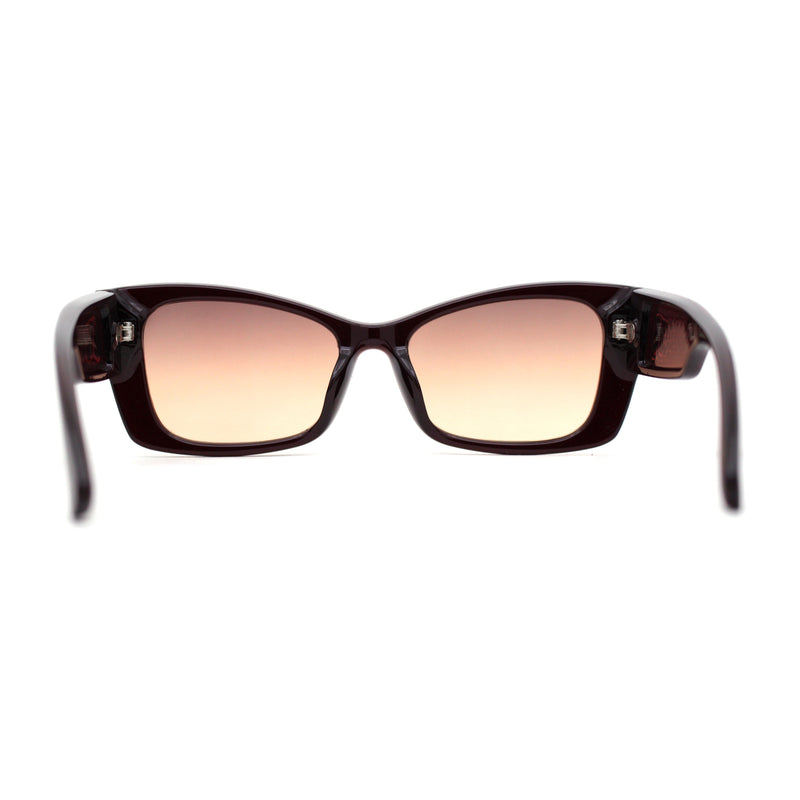 Womens Squared Gothic Cat Eye Mod Plastic Sunglasses