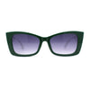 Womens Squared Gothic Cat Eye Mod Plastic Sunglasses