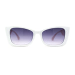 Womens Squared Gothic Cat Eye Mod Plastic Sunglasses