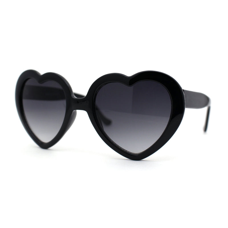Iconic Large Bubble Heart Shape Cute Plastic Sunglasses
