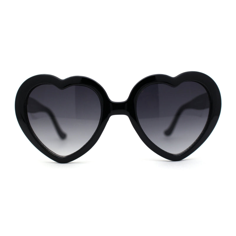 Iconic Large Bubble Heart Shape Cute Plastic Sunglasses