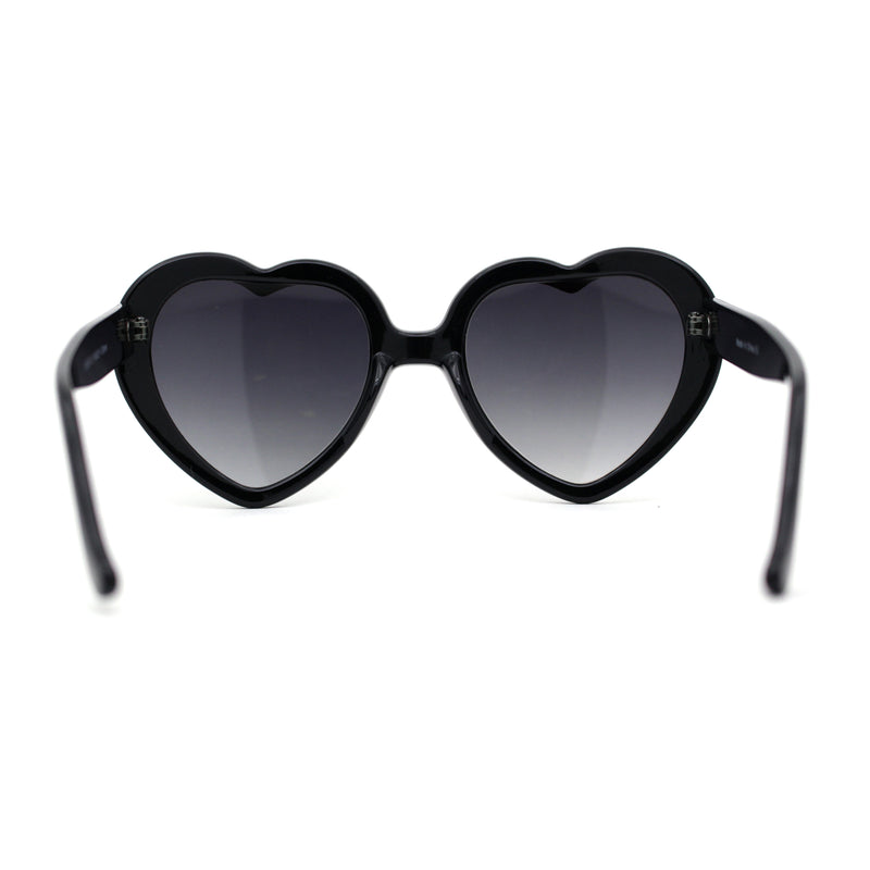 Iconic Large Bubble Heart Shape Cute Plastic Sunglasses