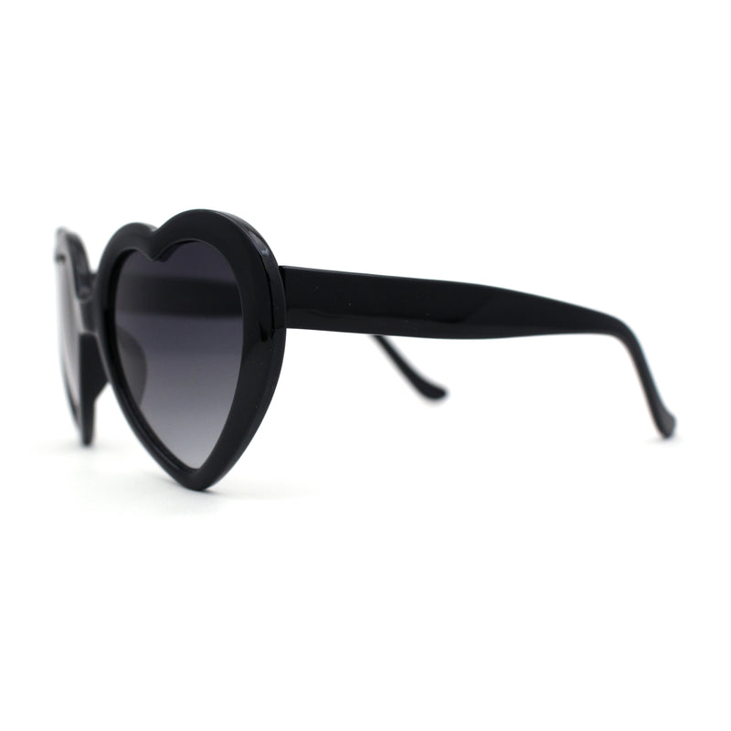 Iconic Large Bubble Heart Shape Cute Plastic Sunglasses