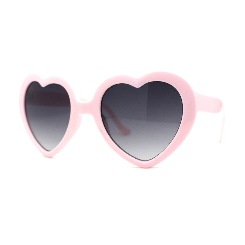 Iconic Large Bubble Heart Shape Cute Plastic Sunglasses
