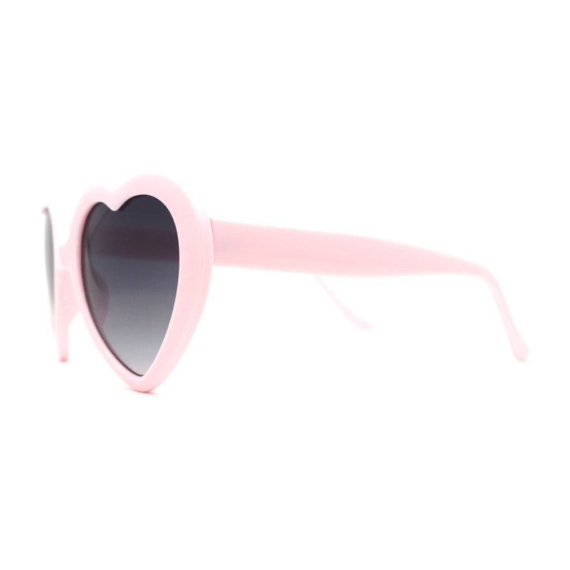 Iconic Large Bubble Heart Shape Cute Plastic Sunglasses