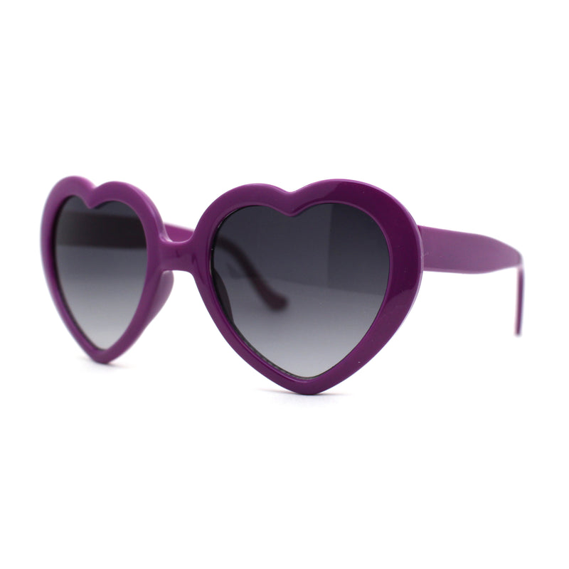 Iconic Large Bubble Heart Shape Cute Plastic Sunglasses