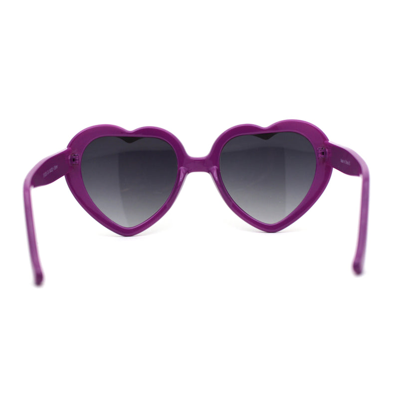 Iconic Large Bubble Heart Shape Cute Plastic Sunglasses