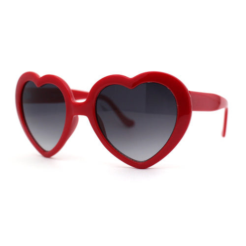 Iconic Large Bubble Heart Shape Cute Plastic Sunglasses