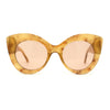 Womens Thick Plastic Large Pearl Jewel Trim Cat Eye Sunglasses