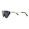 Womens Flat Top Shield Cat Eye Rectangle Squared Cat Eye Sunglasses